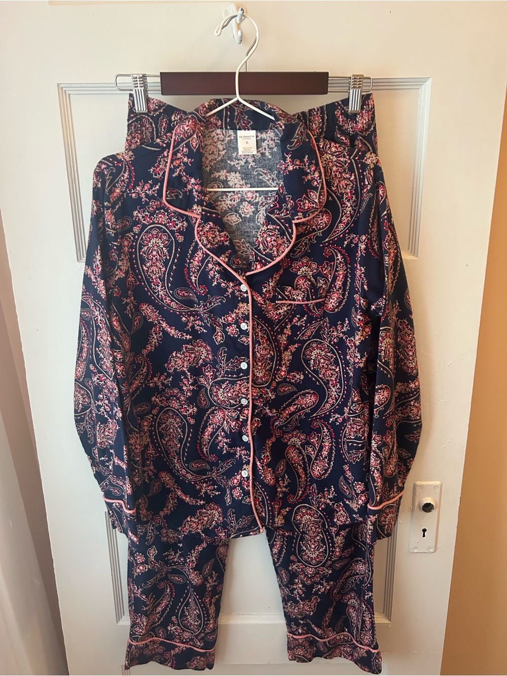 Liz Claiborne long sleeve paisley 2-piece pajama set